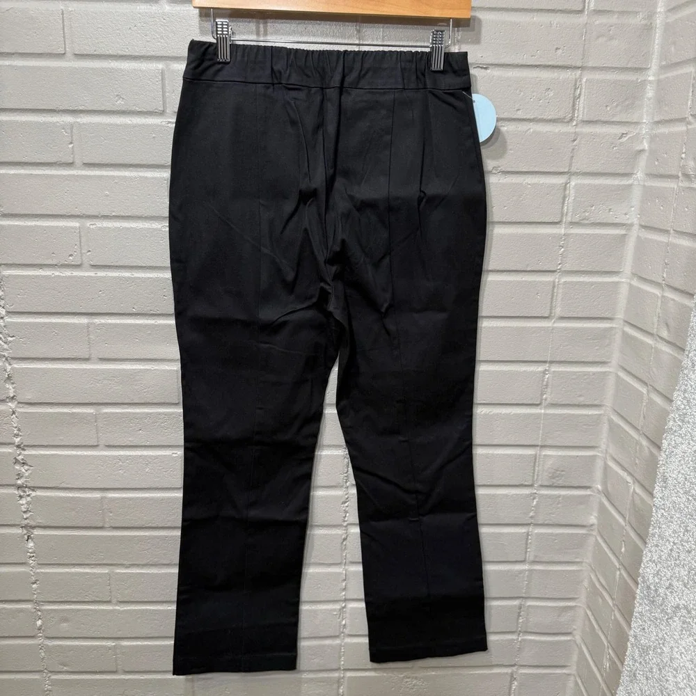 Hill House Home Claire Pant Trousers Cropped‎ Black NWT High Rise Flare Leg Med